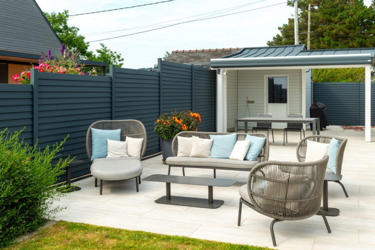 Cloture aluminium terrasse - Quimper Brest