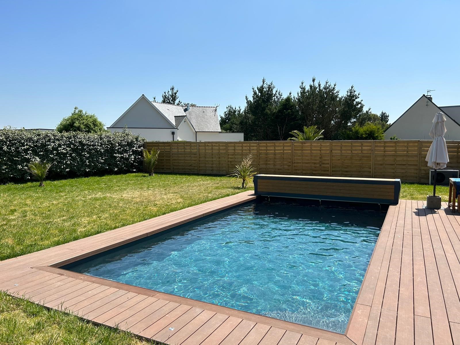 Piscine membrane ardoise Volet - Quimper Brest