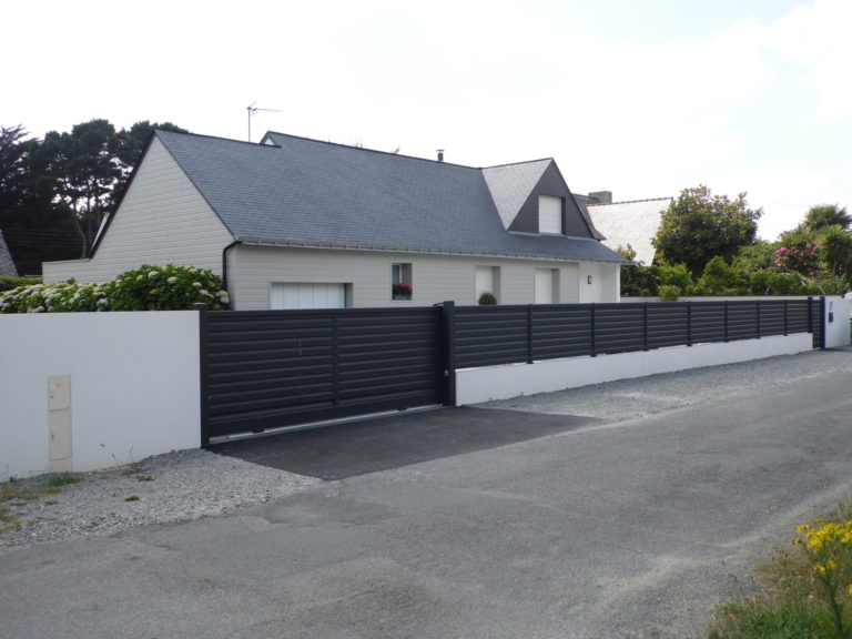 Ensemble de portail et clôture alu