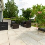 Terrasse dallage gres cerame beige - Quimper Brest