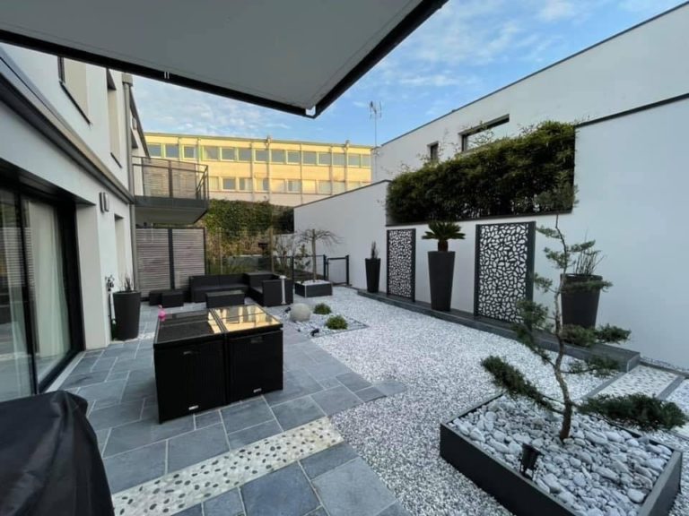 Terrasse pierre naturelle pierre bleue - Quimper Brest